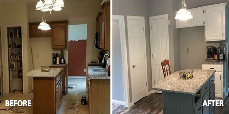 Interior Home Painted Austin Painter Before & After